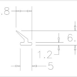 Loopdeurrubber. 1