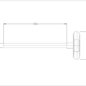 Looprol lang 3 inch zware uitvoering. 1