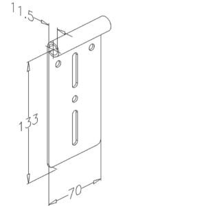 Toprolhouder RVS laagsysteem. 1
