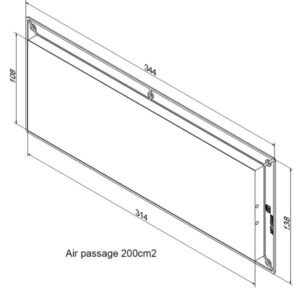 Ventilatierooster wit niet afsluitbaar. 1