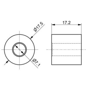 Kabelklem enkel 6mm. 1