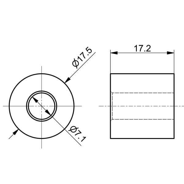 Kabelklem enkel 6mm. 1