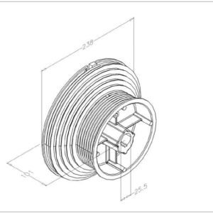 Kabeltrommel HS 3050 1 inch asgat. 1