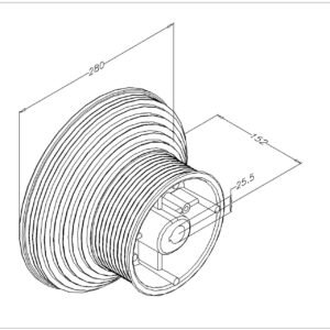 Kabeltrommel HS 4100 1 inch asgat. 1