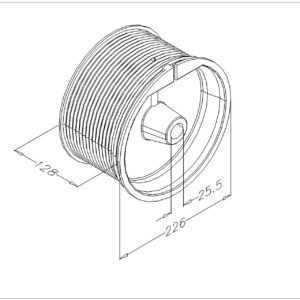Kabeltrommel NS H10175mm1 inch asgat. 1