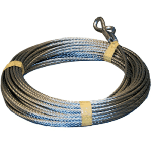 Staalkabelset 4mm L12900mm met puntkous en vaste stalen eindpersklem