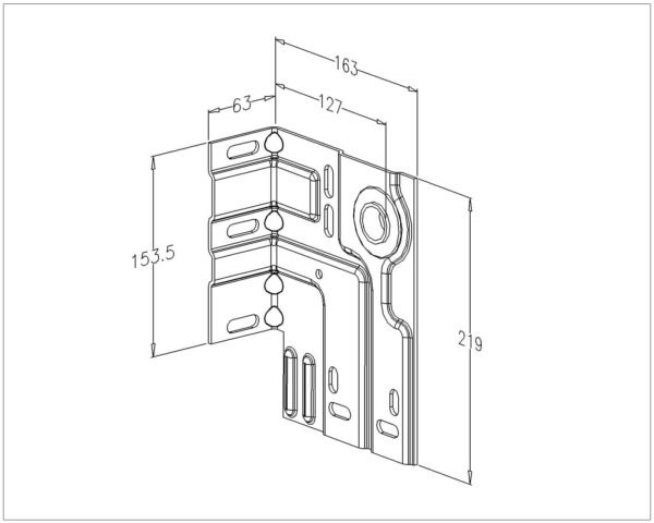 Zijlagerplaat 1 inch 127mm. 1