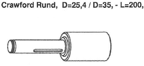 Crawford verloopas rond 35 mm naar 1 inch. 1