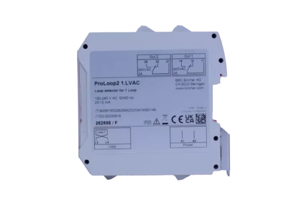 Lusdetector met display voor 1 inductielus type PROLOOP2 1230. 2
