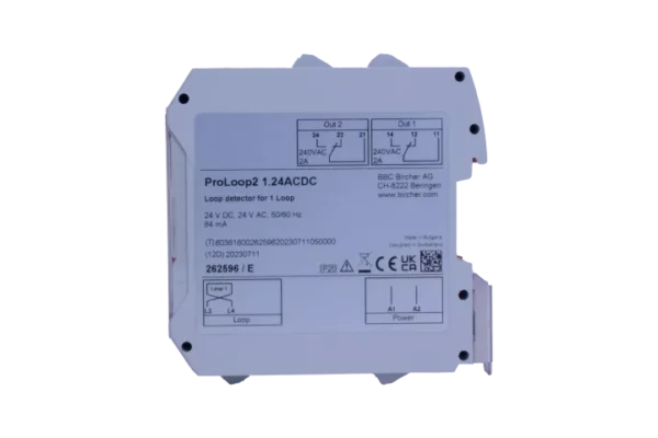 Lusdetector met display voor 1 inductielus type PROLOOP2 124. 2