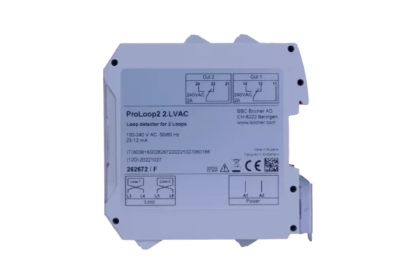 Lusdetector met display voor 2 inductielussen type PROLOOP2 2230. 2