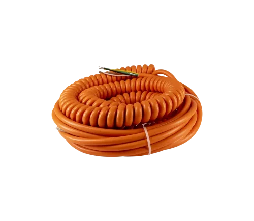 Spiraalkabel oranje 5x05mm² lengtes 30 100 500cm