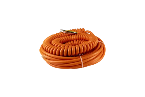 Spiraalkabel oranje 5x05mm² lengtes 30 100 500cm