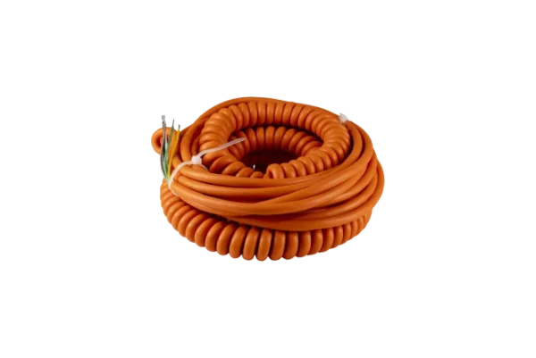 Spiraalkabel oranje 5x05mm² lengtes 30 150 500cm