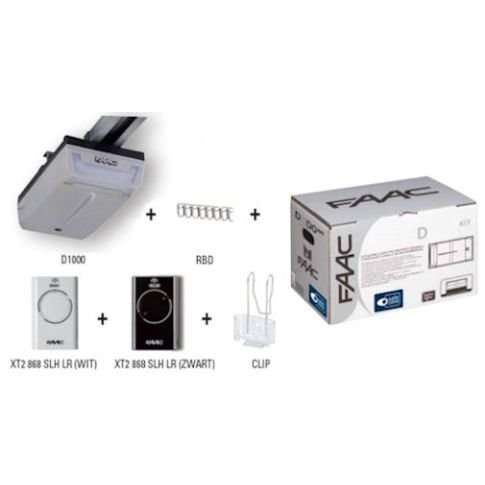 Kit D1000 met tandriemrail 3.6 mtr en 2 handzenders