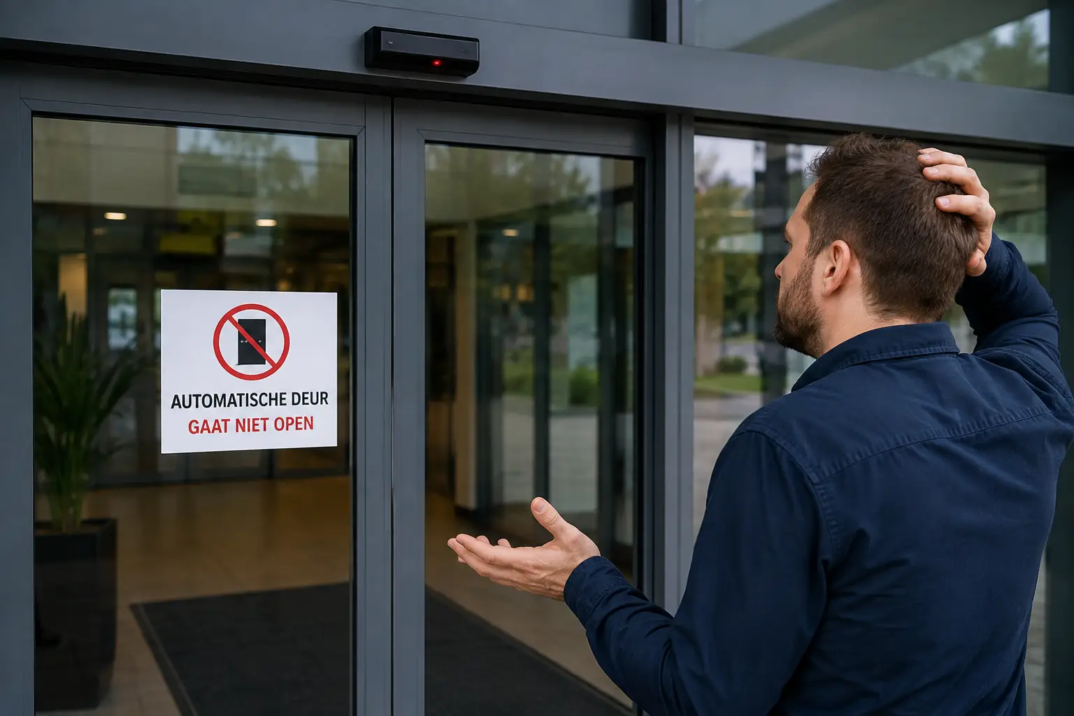Automatische deur gaat niet open wat kan de oorzaak zijn