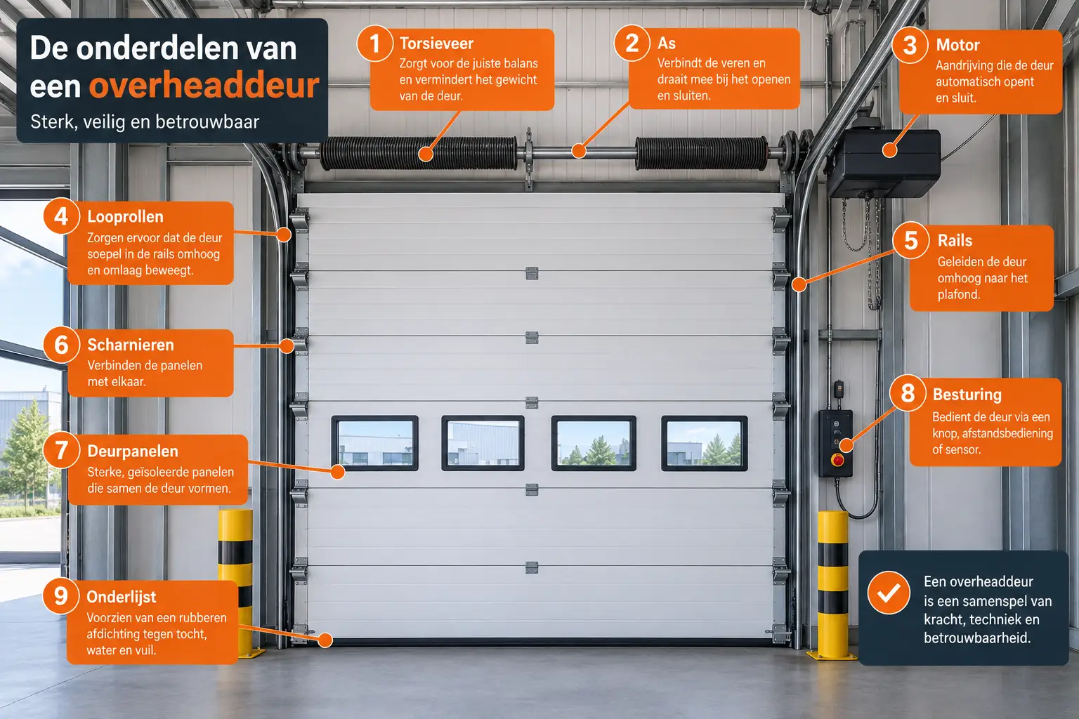 Hoe werkt een overheaddeur