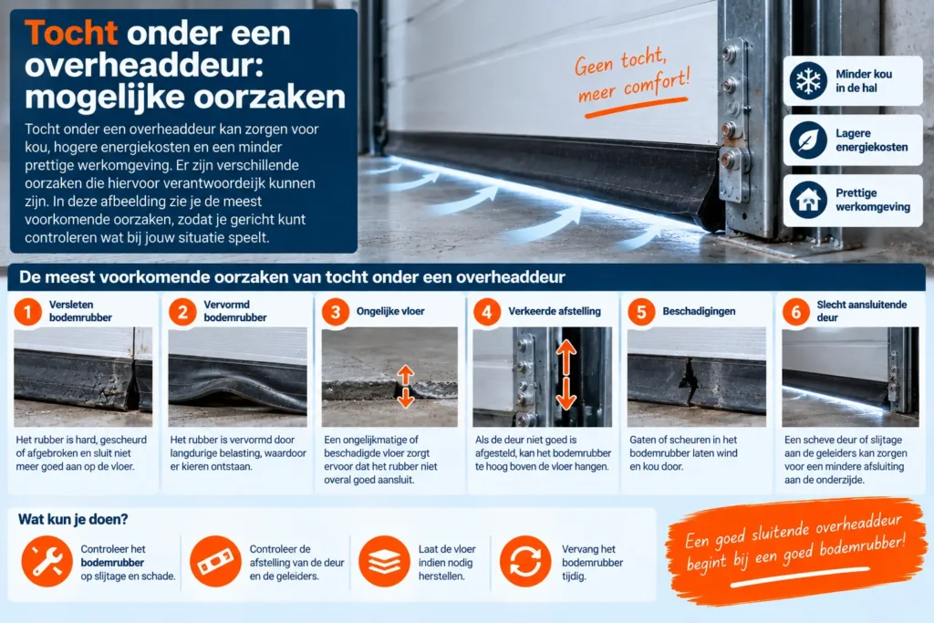 Tocht onder een overheaddeur: mogelijke oorzaken 1 Oorzaken van tocht onder een overheaddeur