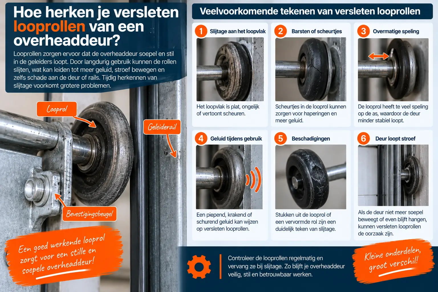 Overheaddeur Versleten Looprollen Herkennen