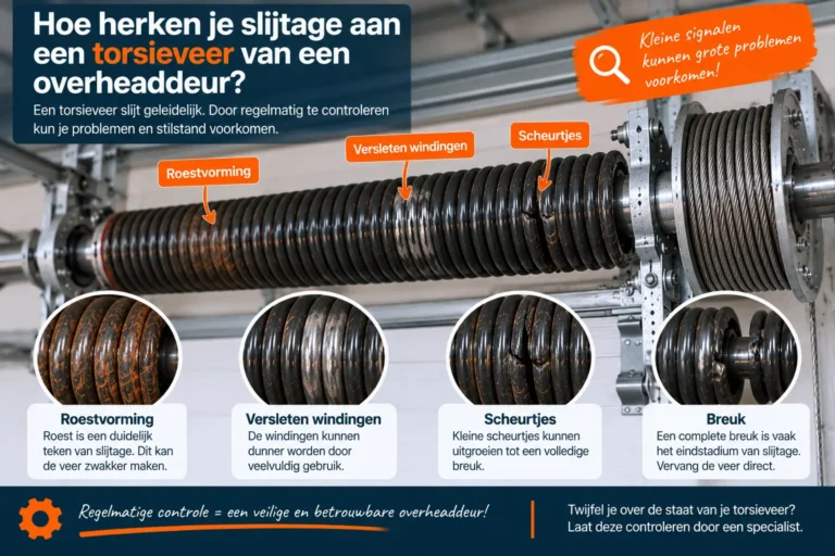 Slijtage aan torsieveer herkennen