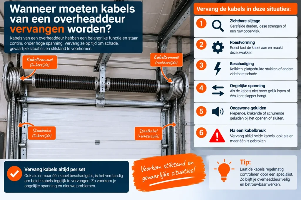 Wanneer overheaddeur kabels vervangen